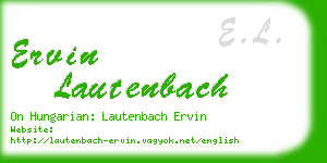 ervin lautenbach business card